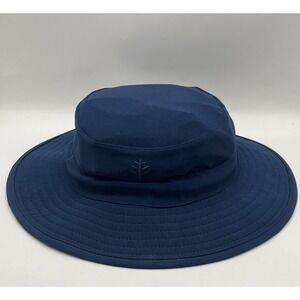 NWOT Coolibar Youth Surfs Up  Bucket Hat‎ Sun Cap S/M Navy Polyester Adjustable